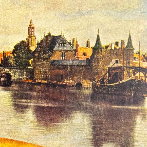 Johannes Vermeer View of Delft Original Vintage Fine Dutch Art Print 1930’s USA - Picture 1 of 7